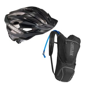 Solstice Adult Bicycle Helmet plus Rogue Biking Hydration Pack Package