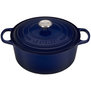 7.25qt Signature Cast Iron Round Dutch Oven Indigo