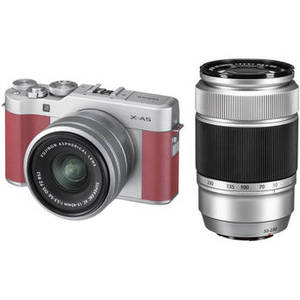 X-A5 Mirrorless Camera with 15-45mm and 50-230mm Lens Kit (Pink)