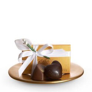 2 Piece Gold Party Favors w/White Ribbon & Lilly (0.75 Oz.)