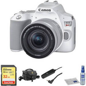 EOS Rebel SL3 DSLR Camera with 18-55mm Lens Basic Kit (White)
