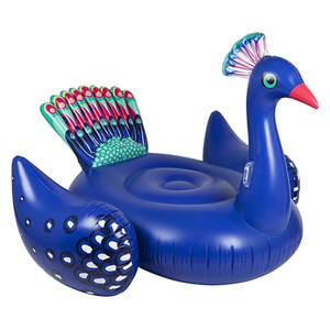Luxe Ride-On Inflatable Pool Float Peacock