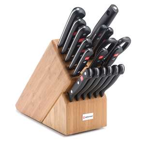 18pc Gourmet Promo Knife Block Set Bamboo