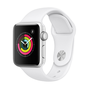 S3 38mm Silver Alum Case w/ White Sport Band