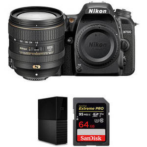 D7500 DSLR Camera with 16-80mm Lens and Storage Kit