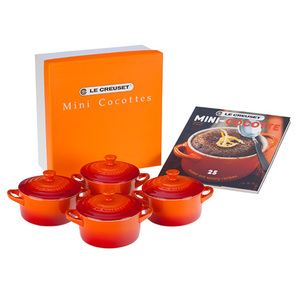 4 - 8oz Mini Cocettes Set with Cookbook Flame