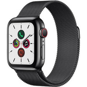 Watch Series 5 (GPS + Cell, 40mm, Space Black Stainless Steel, Space Black Milanese Loop)