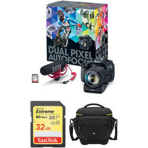 EOS 80D DSLR Camera with 18-135mm Lens Video Creator Kit with Accessories Kit