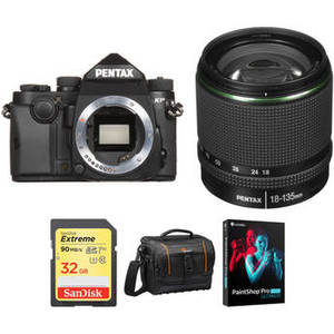 KP DSLR Camera with 18-135mm Lens and Accessories Kit (Black)