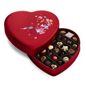 GODIVAÂ® 37 Piece Valentines Fabric Heart Gift Box