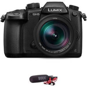 Lumix DC-GH5 Mirrorless Micro Four Thirds Digital Camera with 12-60mm Lens and Microphone Kit