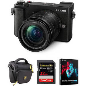 Lumix DC-GX9 Mirrorless Micro Four Thirds Digital Camera with 12-60mm Lens and Accessories Kit (Black)