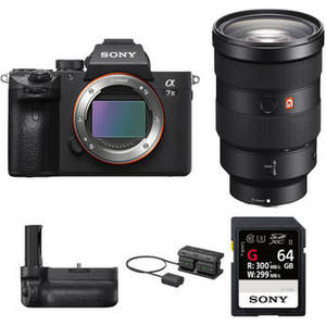 Alpha a7 III Mirrorless Digital Camera with 24-70mm f/2.8 Lens, Vertical Grip, and Accessories Kit
