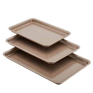 3pc Cookie Pan Set Bronze