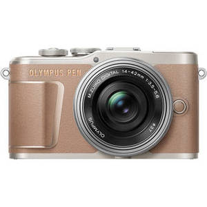 PEN E-PL10 Mirrorless Digital Camera with 14-42mm Lens (Brown)