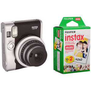INSTAX Mini 90 Neo Classic Instant Film Camera with Twin Pack of Film Kit (Black)