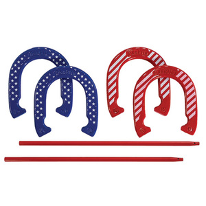 Red White and Blue Horseshoe Set