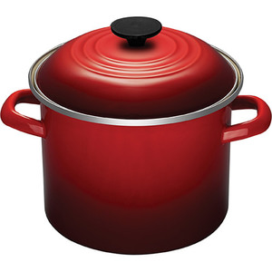 6qt Enamel on Steel Covered Stockpot Cerise