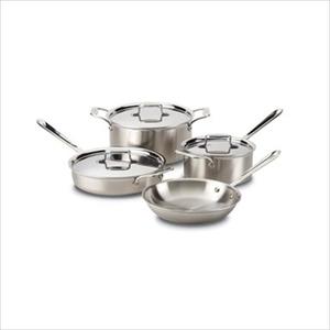 D5 Brushed Stainless Steel 7-Piece Cookware Set
