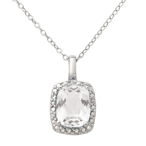 Diamond & White Topaz Necklace