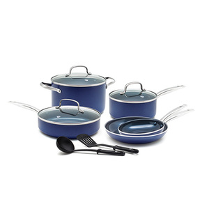 10pc Toxin Free Ceramic Nonstick Cookware Set
