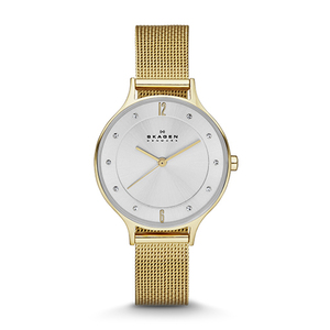 Womens Anita Gold-Tone Stainless Steel Watch Mesh Bracelet