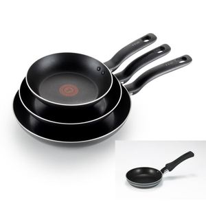 Specialty Non-Stick 3-Piece Fry Pan Set plus Specialty Non-Stick One-Egg Wonder Package - Charcoal