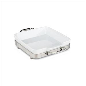 Porcelain 10" Baker with Stainless Steel Trivet