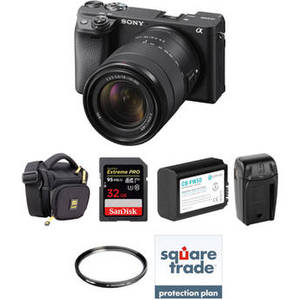 Alpha a6400 Mirrorless Digital Camera with 18-135mm Lens Deluxe Kit
