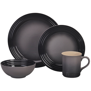 16pc Stoneware Dinnerware Set Oyster