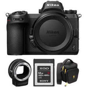 Z 7 Mirrorless Digital Camera with FTZ Mount Adapter and Bag Kit
