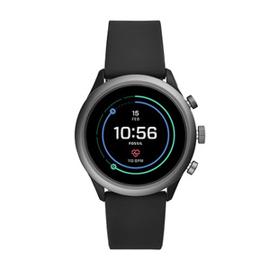 Mens Sport Digital Smartwatch Black Silicone Strap