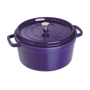 Cast Iron 7 Qt. Round Cocotte - Dark Blue