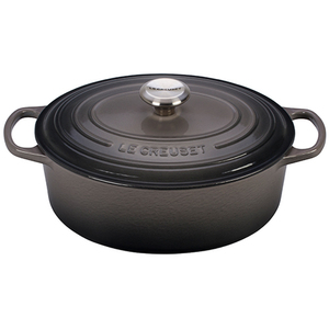 5qt Signature Cast Iron Oval Dutch Oven Oyster