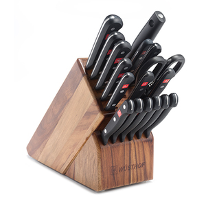 18pc Gourmet Promo Knife Block Set Acacia