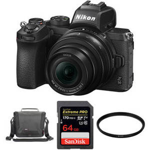 Z 50 Mirrorless Digital Camera with 16-50mm Lens and Accessories Kit