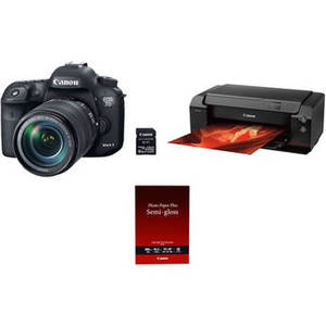 EOS 7D Mark II with 18-135mm Lens and Inkjet Printer Kit