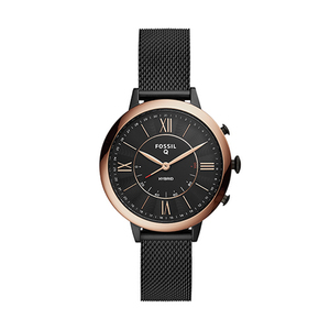 Ladies Q Jacqueline Hybrid Smartwatch Black Steel Bracelet