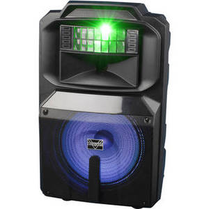 Karaoke Thunder-1200 12" 600W DJ/Karaoke Party Speaker with RGB Derby Light