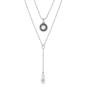 Silver & Pearl Layer Necklace