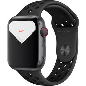 Watch Series 5 (Nike+/GPS + Cell, 44mm, Space Gray Aluminum, Anthracite/Black Nike Sport Band)