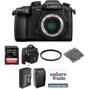 Lumix DC-GH5 Mirrorless Micro Four Thirds Digital Camera Deluxe Kit