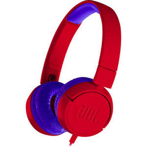 JR300 Volume-Limited Kids On-Ear Headphones (Spider Red)