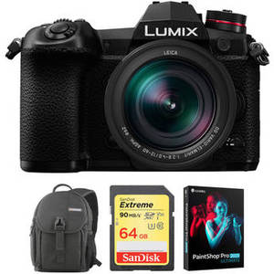 Lumix DC-G9 Mirrorless Micro Four Thirds Digital Camera with 12-60mm Lens and Accessories Kit
