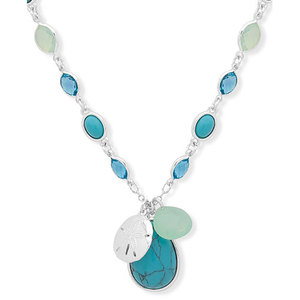 28" Turquoise Pendant Necklace