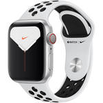 Watch Series 5 (Nike+/GPS + Cell, 40mm, Silver Aluminum, Pure Platinum/Black Nike Sport Band)