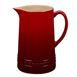 1.6qt Stoneware Pitcher Cerise