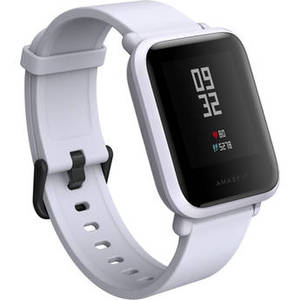 Bip Smartwatch (White Cloud, Black Silicone Band)