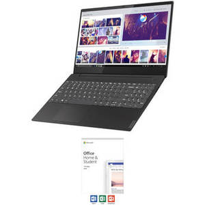15.6" IdeaPad S340 Laptop Kit with Microsoft Office Home & Student 2019 (Onyx Black)