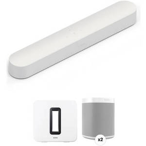 Beam Soundbar with 2 One SL Speakers and SUB Kit (White)
